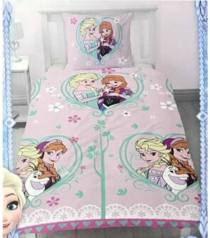 Disney Frozen dekbedovertrek 140x200cm roze