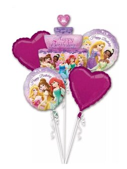 Princess folie ballonnen set taart Happy Birthday