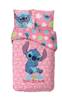 Lilo &amp; Stitch dekbedovertrek roze