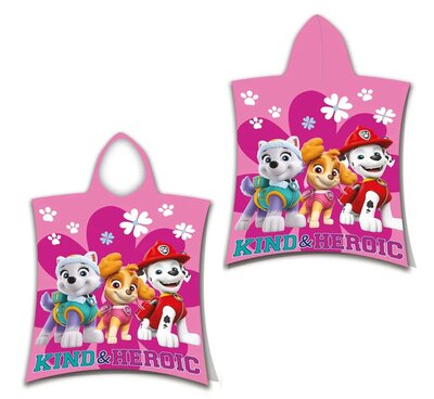 Paw Patrol poncho roze 50x115cm