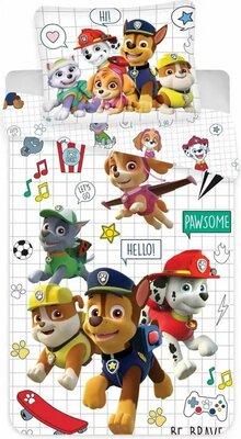 Paw Patrol peuter dekbedovertrek Grid 100x135cm