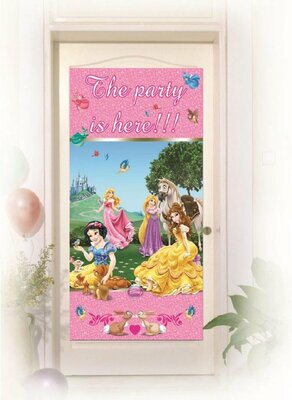 Disney Princess verjaardag deurbanner The party is here!!