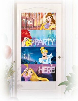 Disney Princess verjaardag deurbanner 75x150cm