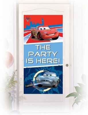Disney Cars verjaardag deurbanner 85x165cm