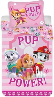 Paw Patrol dekbedovertrek 140x200cm roze - Katoen