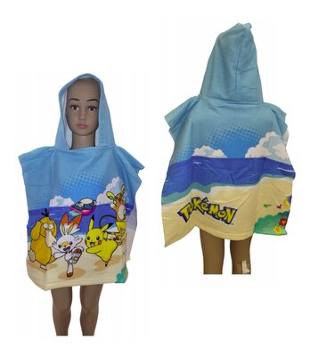 Pokemon poncho met capuchon 50x100cm