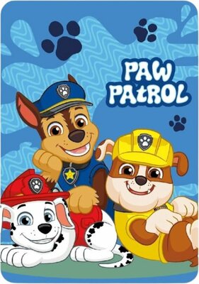 Paw Patrol fleece deken 100x140cm Rubble, Chase en Marshall