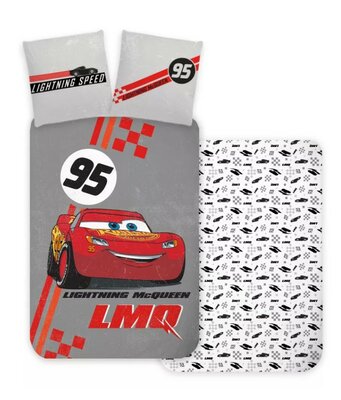 Disney Cars peuter dekbedovertrek grijs 100x135cm