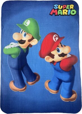 Super Mario fleece deken 100x140cm Luigi