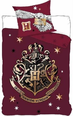 Harry Potter dekbedovertrek katoen rood - 140x200cm