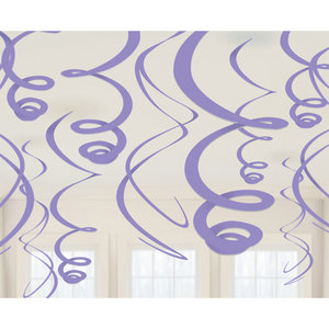 Lauw Schepsel loterij Plafond decoratie slingers paars | set van 12 stuks 55cm lang